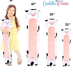 Cuddle Paws Cow Plush Body Pillow